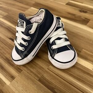 Converse Toddler Street Slip On Casual Sneakers Blue Denim Cap Toe Sz 5 7J237
